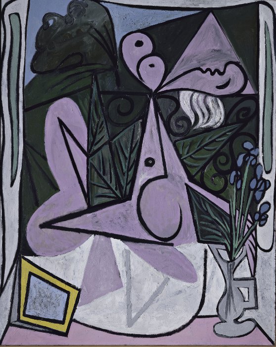 Pablo Picasso, Nu au bouquet d’iris et miroir, huile sur toile, 1934, 162 x 130 cm, Paris, musée national Picasso © Succession Picasso