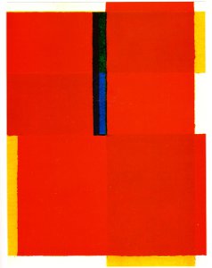 Albert Ayme, 1920-2012, Triple suite en jaune, suite n°1 variation 5, pigments purs sur toile libre, 1981.