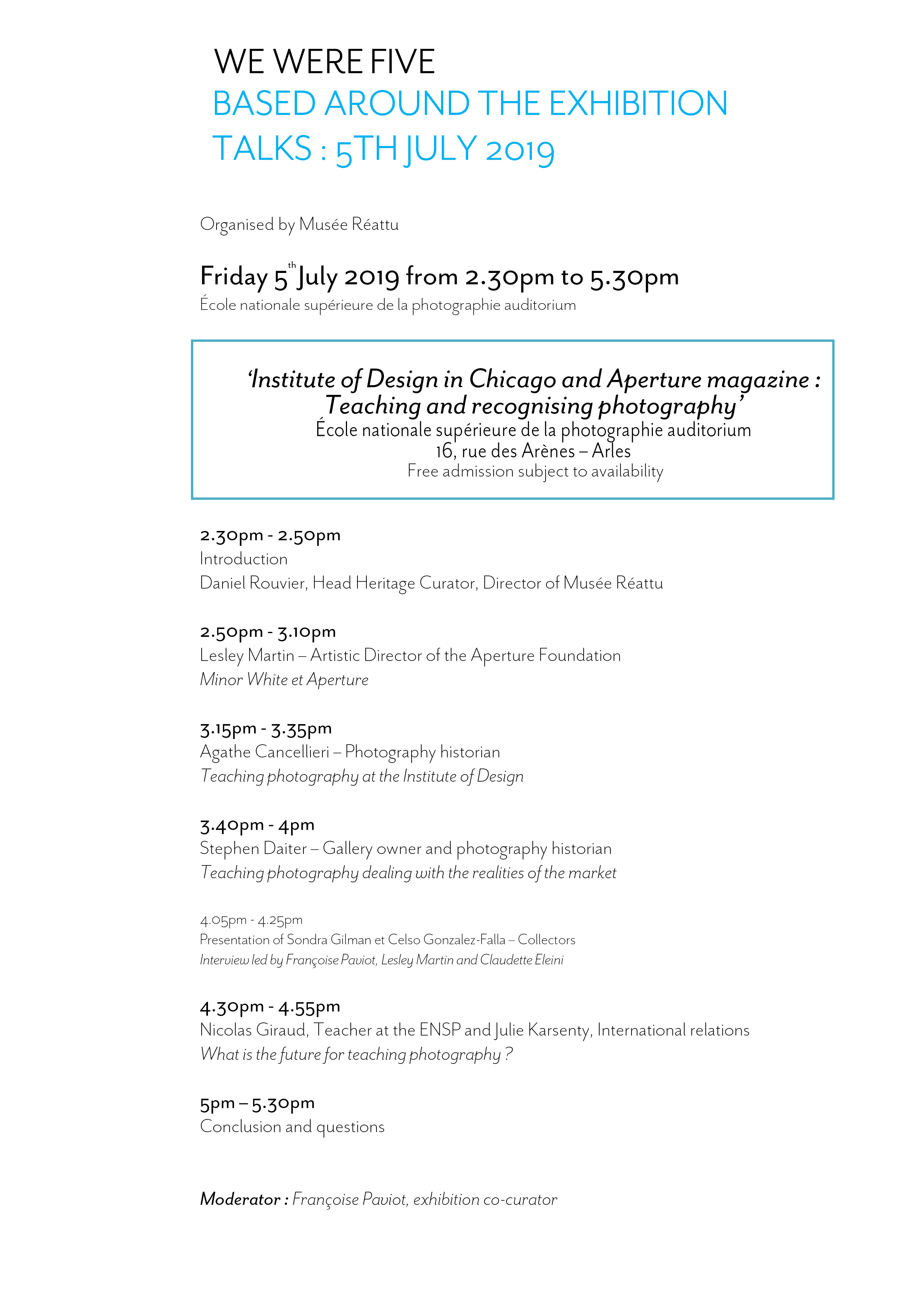 Programme Rencontres du 5 juillet